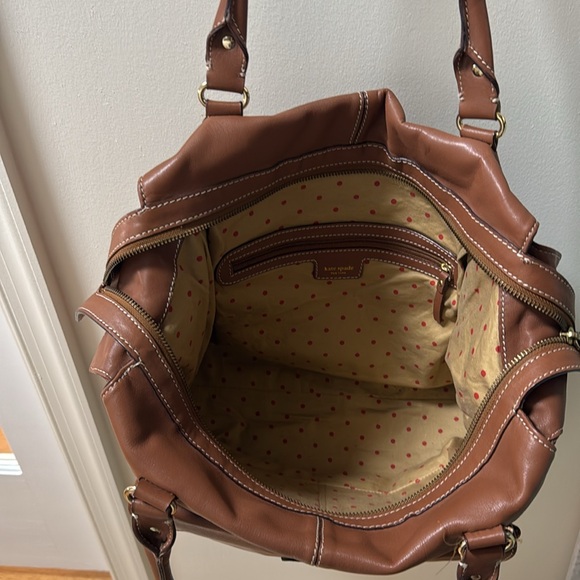 Kate Spade Brown leather Sachel Handbag Purse classic - Picture 2 of 7